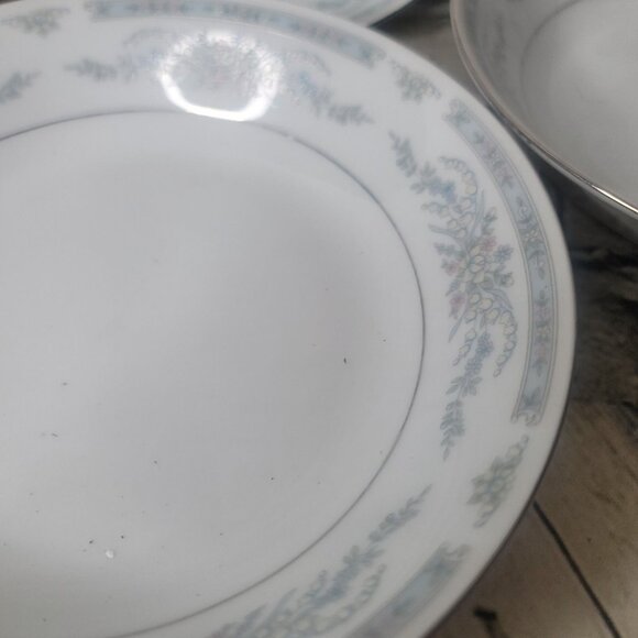 Crown Ming Fine China Jian Shiang Soup Bowl 7.5” set 4 Vintage Cottage - Picture 3 of 4